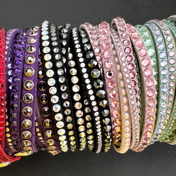 Swarovski Purple Double Wrap Slake Bracelet - Picture 4 of 4